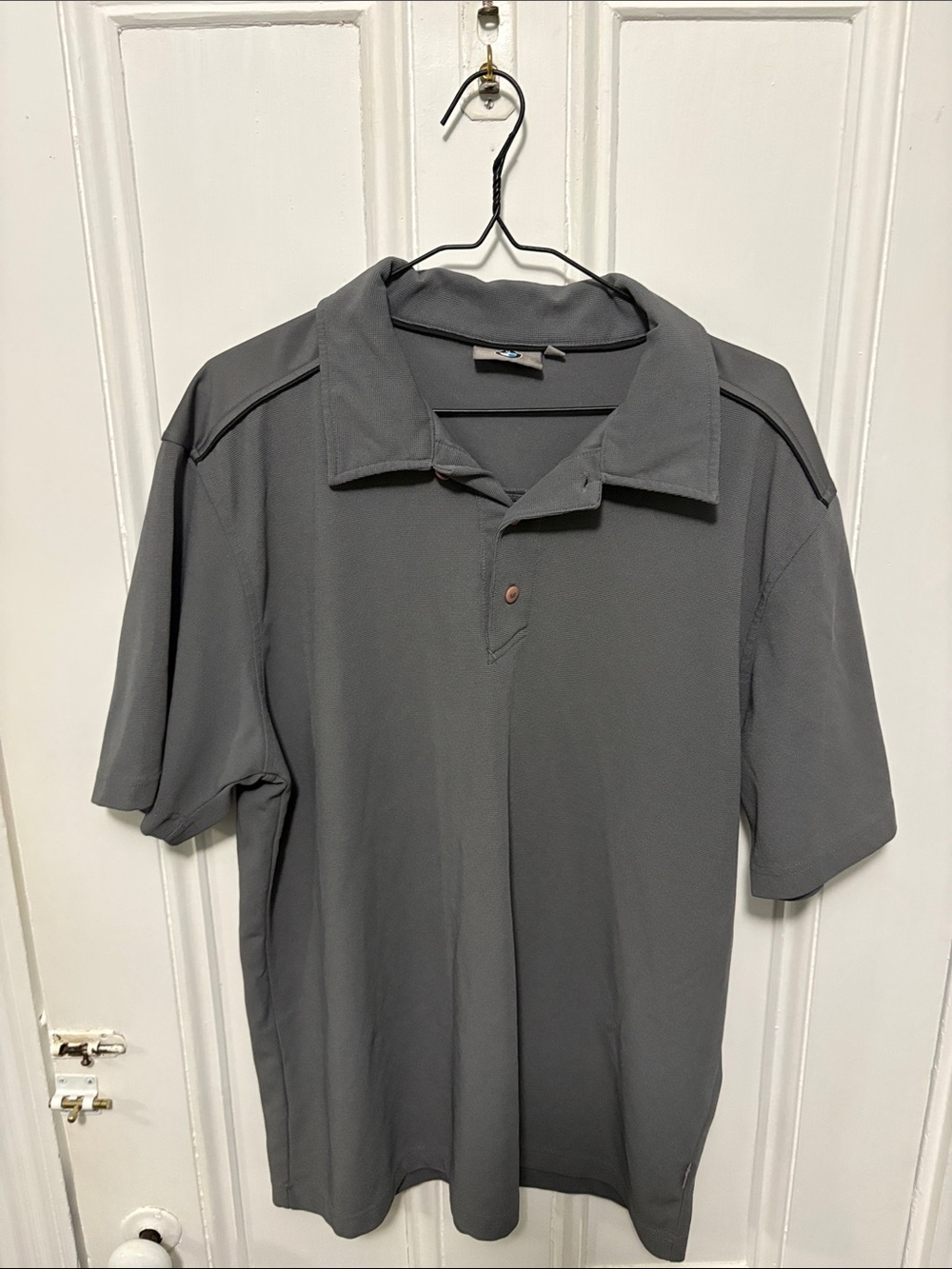 BMW Men's Short Sleeve Polo in Charcoal Gray